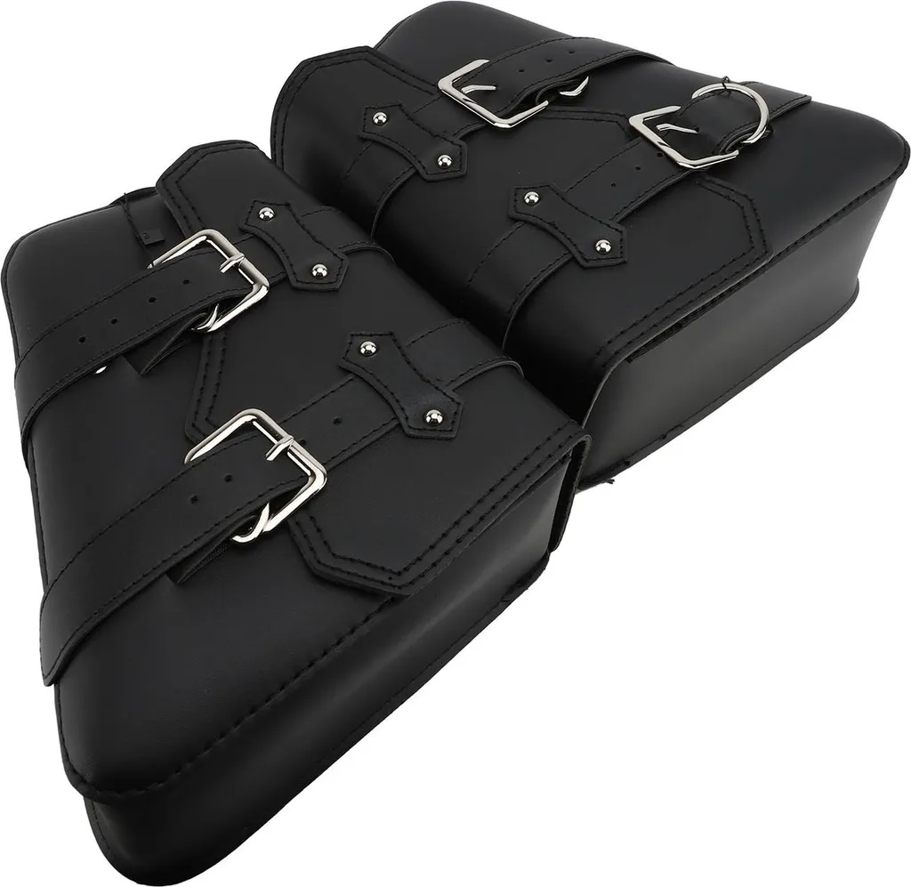 Sacoches de selle moto étanches avec boucles acier et pose universelle