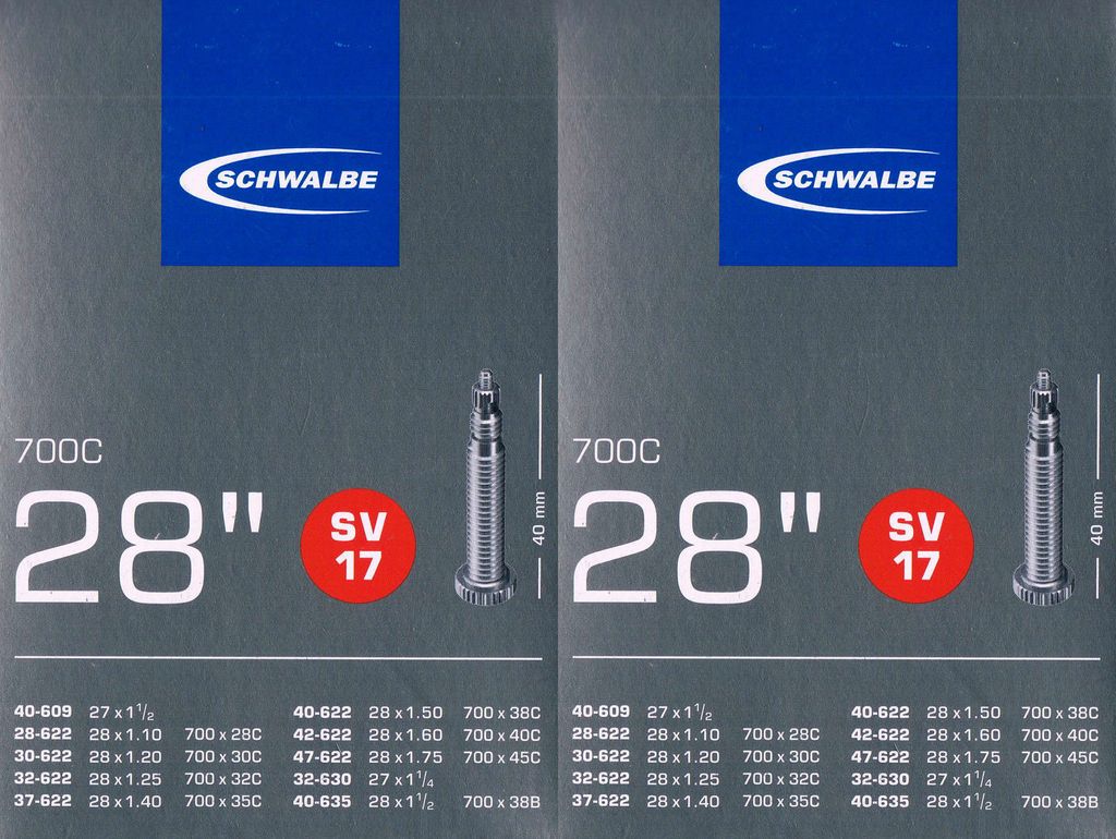 2x Schwalbe SV 17 Schlauch 28 622 Ventil: Französisch Produktbild 