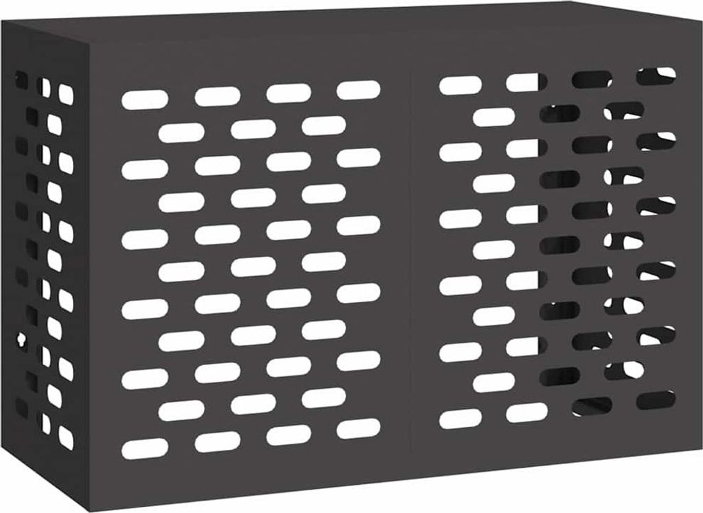 vidaXL Osłona klimatyzacji czarna 90 x 40 x 60 cm stalowa Zdjęcie produktu 