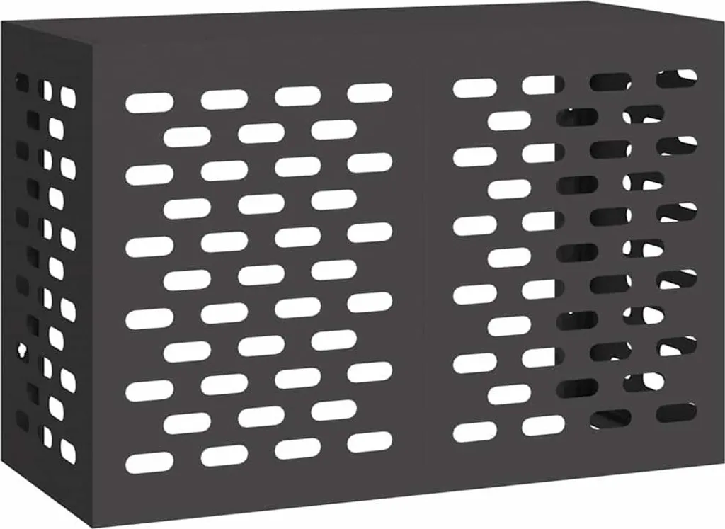 Housse de climatiseur en acier noir anti-UV dimensions 90x40x60 cm
