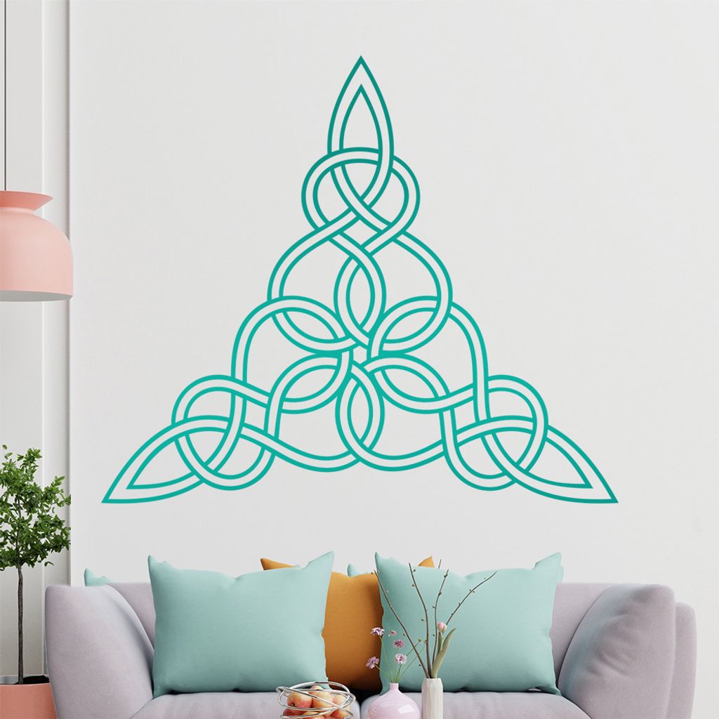 keltischer Knoten - Knotenmuster Wandtattoo in 6 Größen - Wandaufkleber Wall Sticker - Dekoration, Küche, Wohnzimmer, Schlafzimmer, Badezimmer