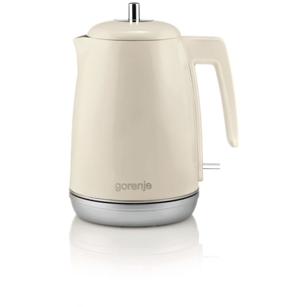 Gorenje K15RL Elektrischer Wasserkocher, 1,7 l, 2200 W, Champagner, Kunststoff, Metall, Wasserstandsanzeige, Überhitzungsschutz