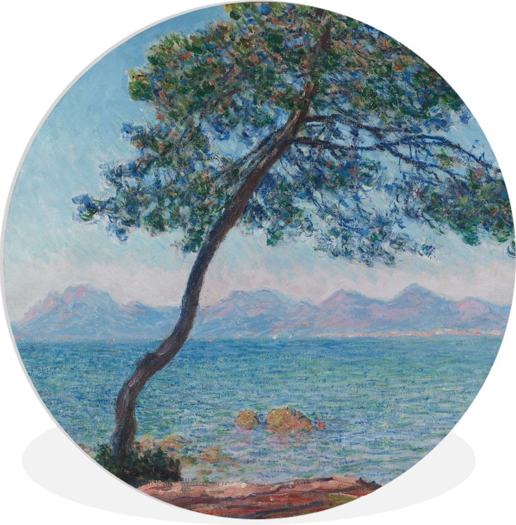 MuchoWow Rundes Wandbild - Runde Bilder Das Esterel-Gebirge - Gemälde von Claude Monet Ø 30 cm Kreis Wanddekoration Kunststoff - Wandkreis - Wa...