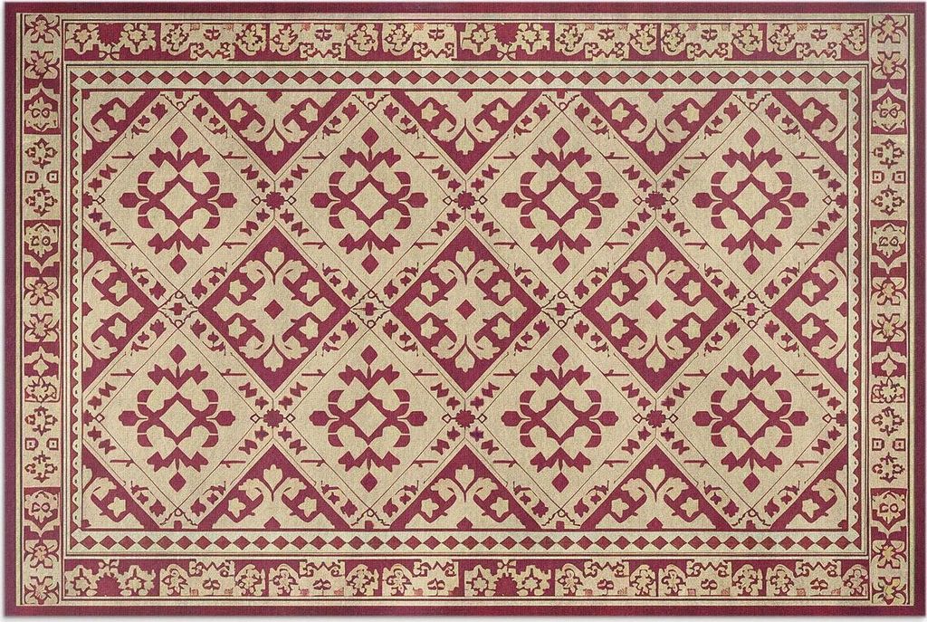 Regelmäßiges Muster im alten Vintage-Stil – Vinylteppich – 60x90 cm – Outdoor Teppich – Terrasse – Wetterfest – Modern