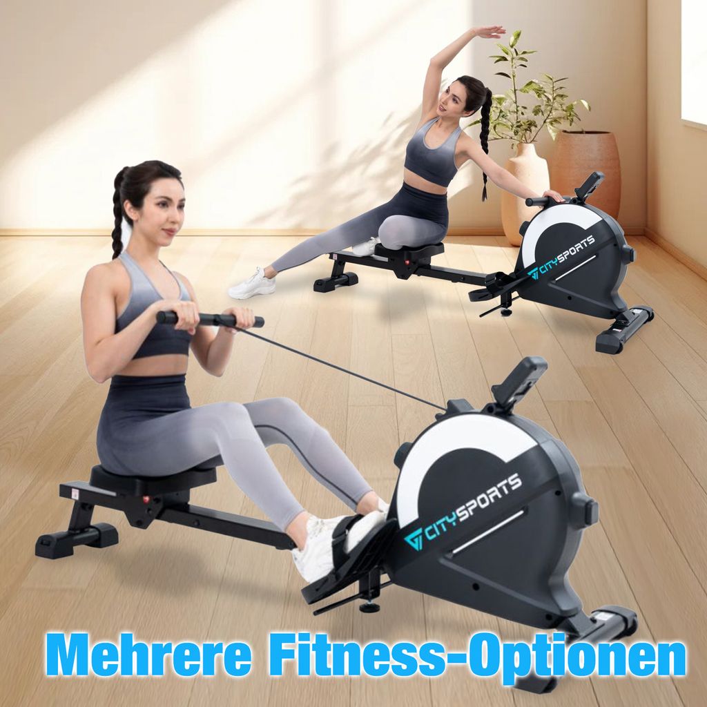 MOSUNY Rudergerät Mit 32 Widerstandsstufen – Magnetisch, Leise & Platzsparend – Bis 180 Kg Belastbar