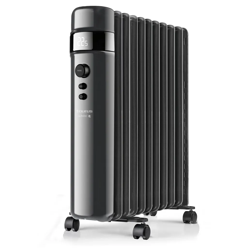 Radiateur bain d'huile 2500W Taurus Agadir - Chauffage mobile noir