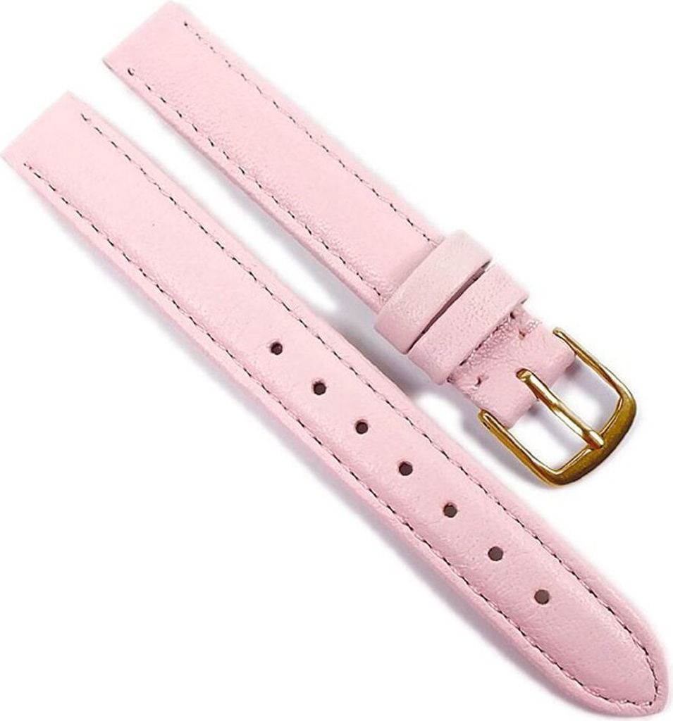 Herzog Beach XL Uhrenarmband | leicht gepolstert Kalbsleder Rosa 21676G, Stegbreite:16mm