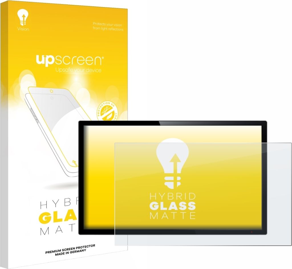 upscreen Entspiegelungs Schutzglas für Touch-Panel PCs mit 21,5 Zoll (477 x 268 mm, 16:9) Schutzfolie Panzer Folie Glas Display Schutz matt
