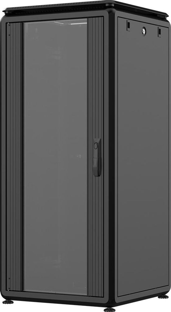 Rockstable 26HE 19 Zoll 600x600x1316mm (BxTxH) Serverschrank | Netzwerkschrank Glastür - Premium Line