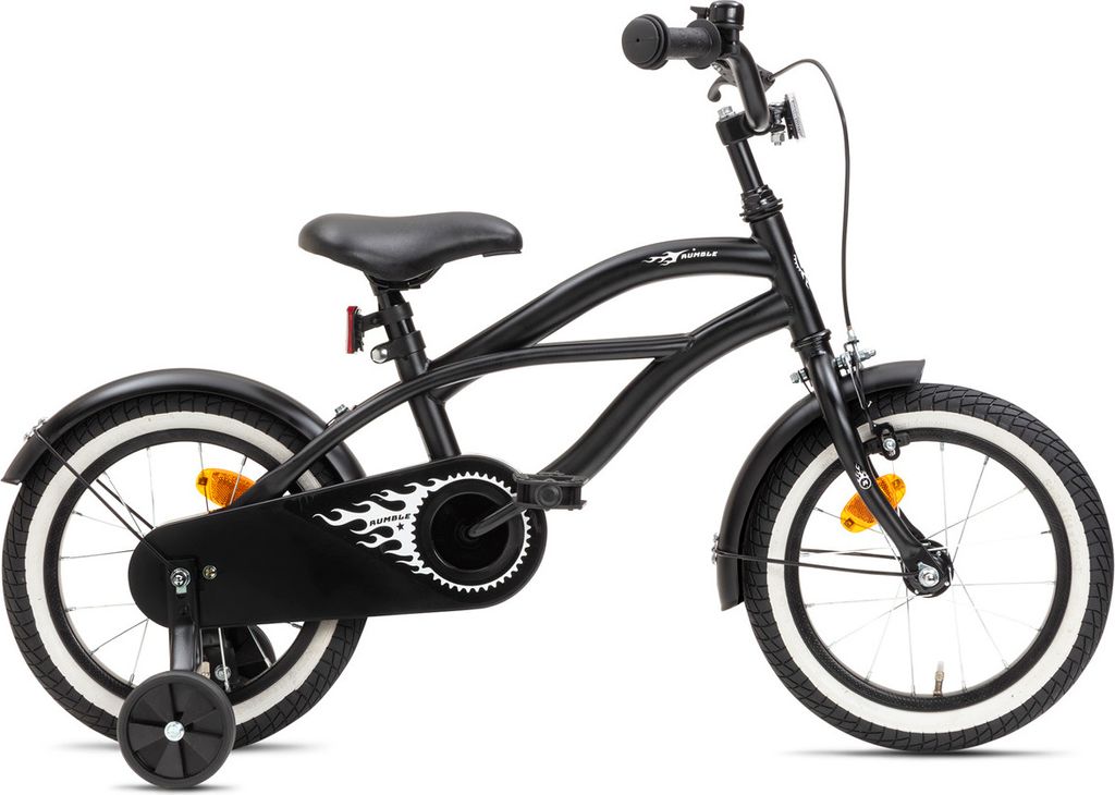 Nogan Rumble Kinderfahrrad – 14 Zoll – Schwarz - komplett mit Stutzräder