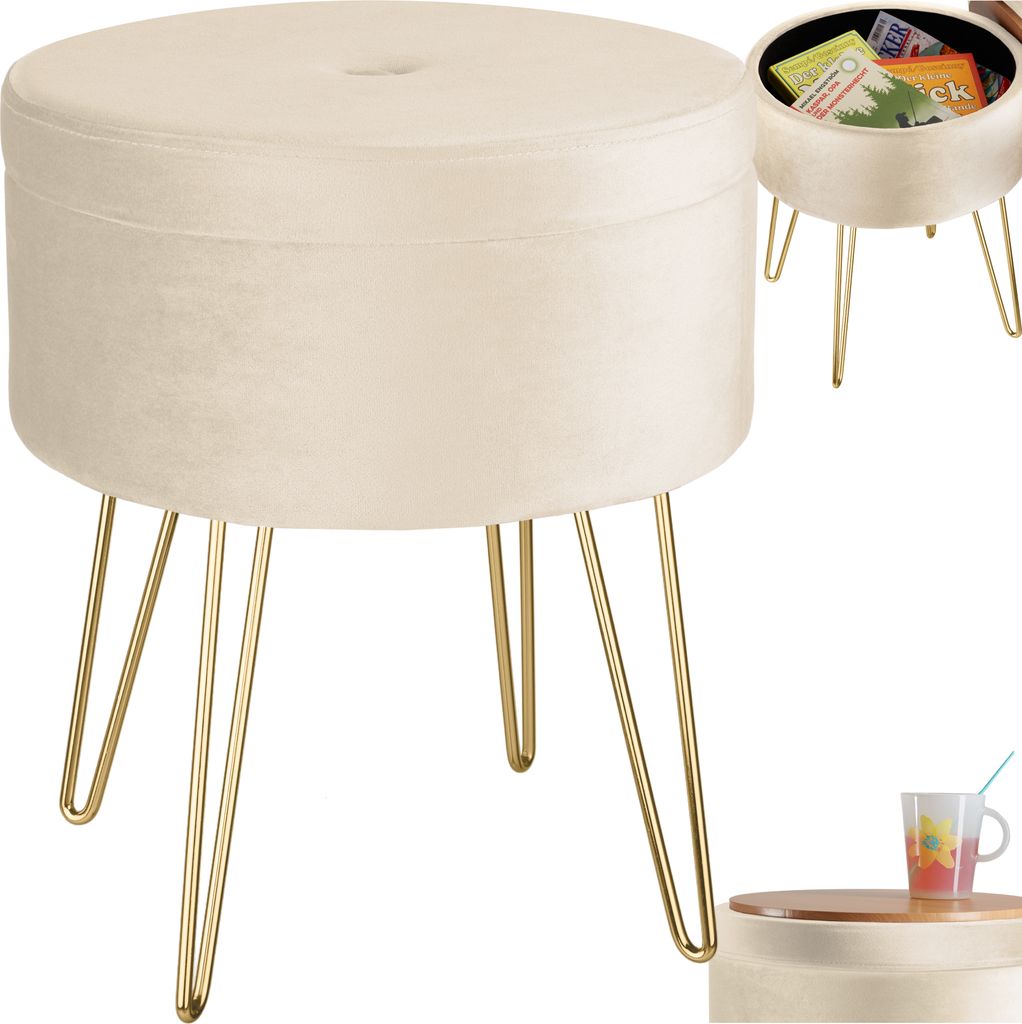 Sitzhocker mit Stauraum Ava 37,5 x 44,5 cm Produktbild 2