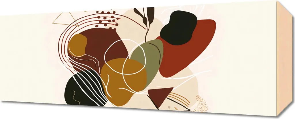 Relookez votre Mur Vide avec l'Image Éruption Organique 50x20 cm Moderne