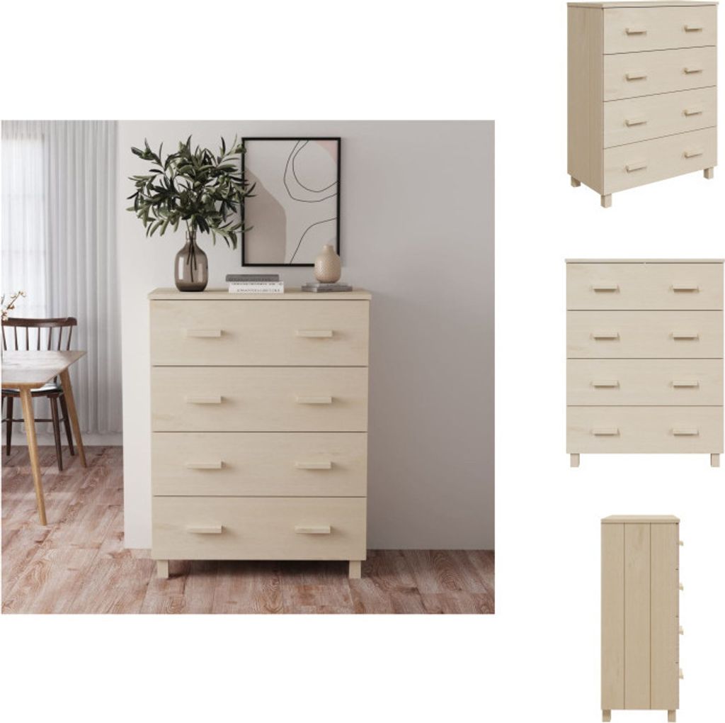 vidaXL Sideboard HAMAR Honigbraun 79x40x103,5 cm Massivholz Kiefer - Sideboards