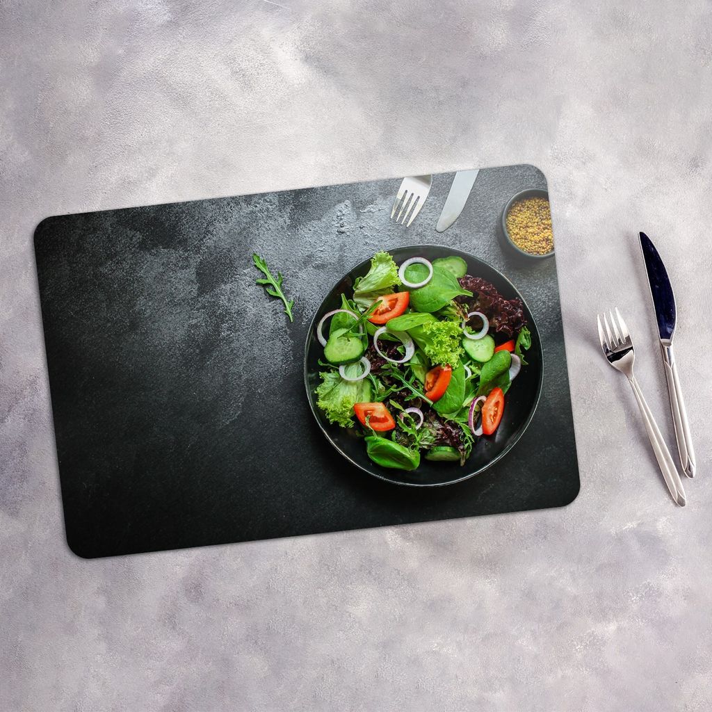 Tischset 6x45x30 cm Platzset Tischmatte Platzmatte Untersetzer - Salat Tomate Gurke