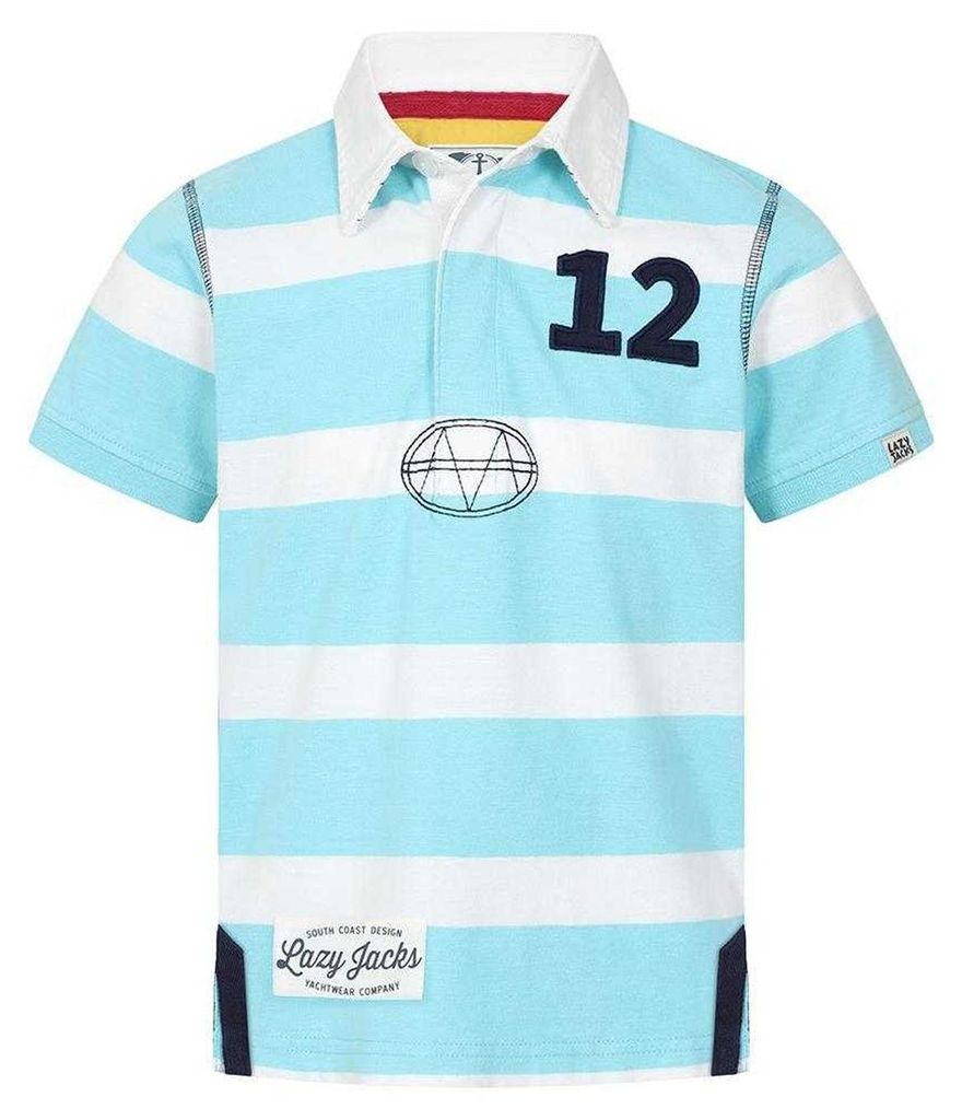 Lazy Jacks - Poloshirt für Jungen, Rugby, kurzärmlig LJ515 (140) (Minzgrün)
