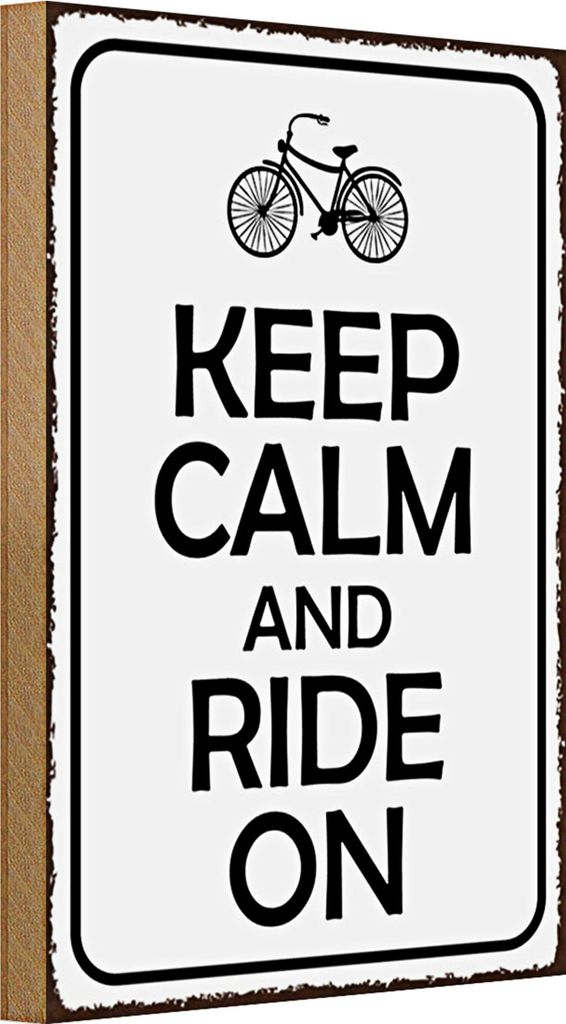 Holzschild Spruch 20x30cm Keep Calm and Ride on
