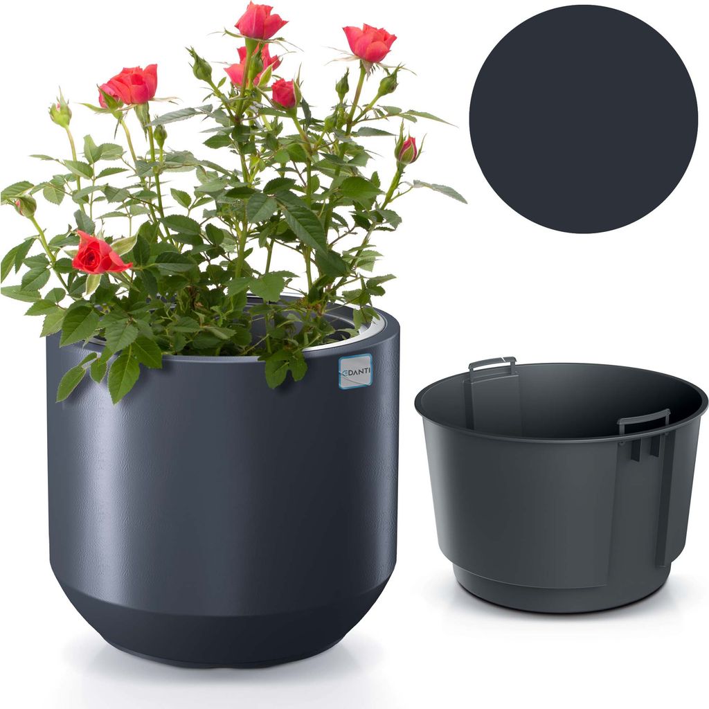 Sleek Planter with Smooth Surface and Elevated Tapered Base Produktbild 