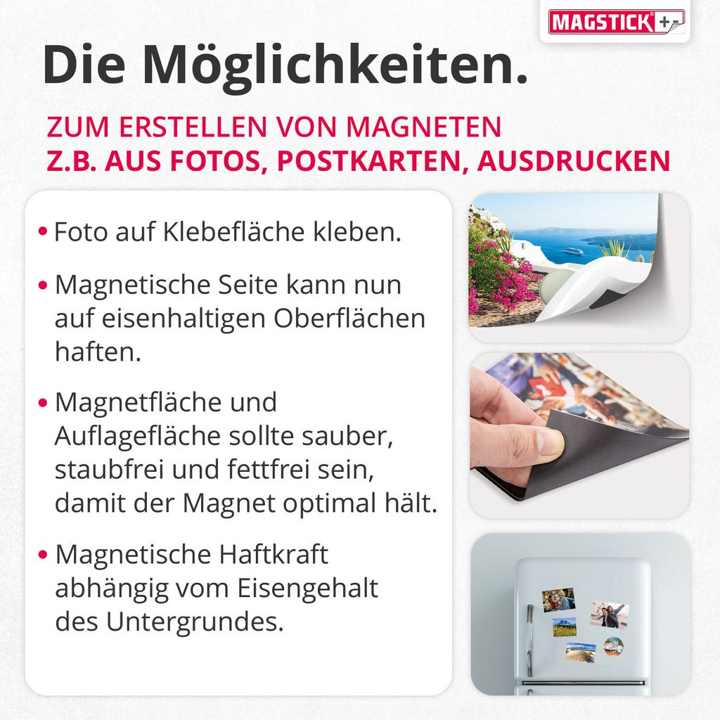 10er Set Magnet-Folie in DIN A5 I selbstklebende Produktbild 4