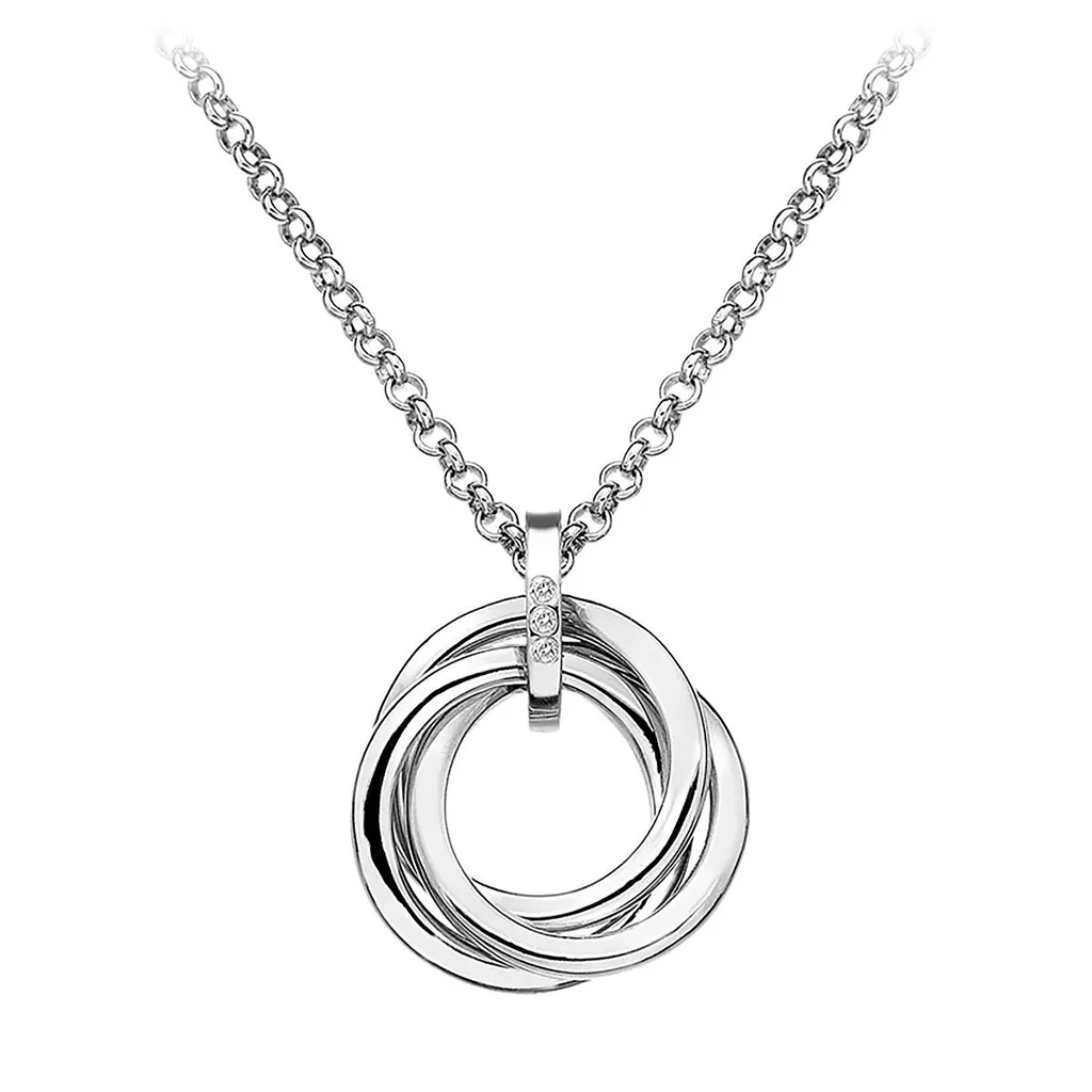 Pendentif Femme en Argent Rhodié et Diamant Collection Calm Hot Diamonds