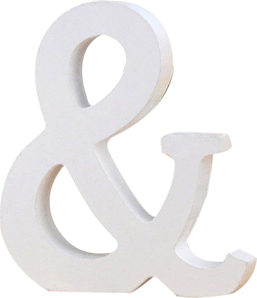 Holzbrief hohl polierter europäischer Stil freistehender weißer Holzbuchstaben Partyzubehör-&