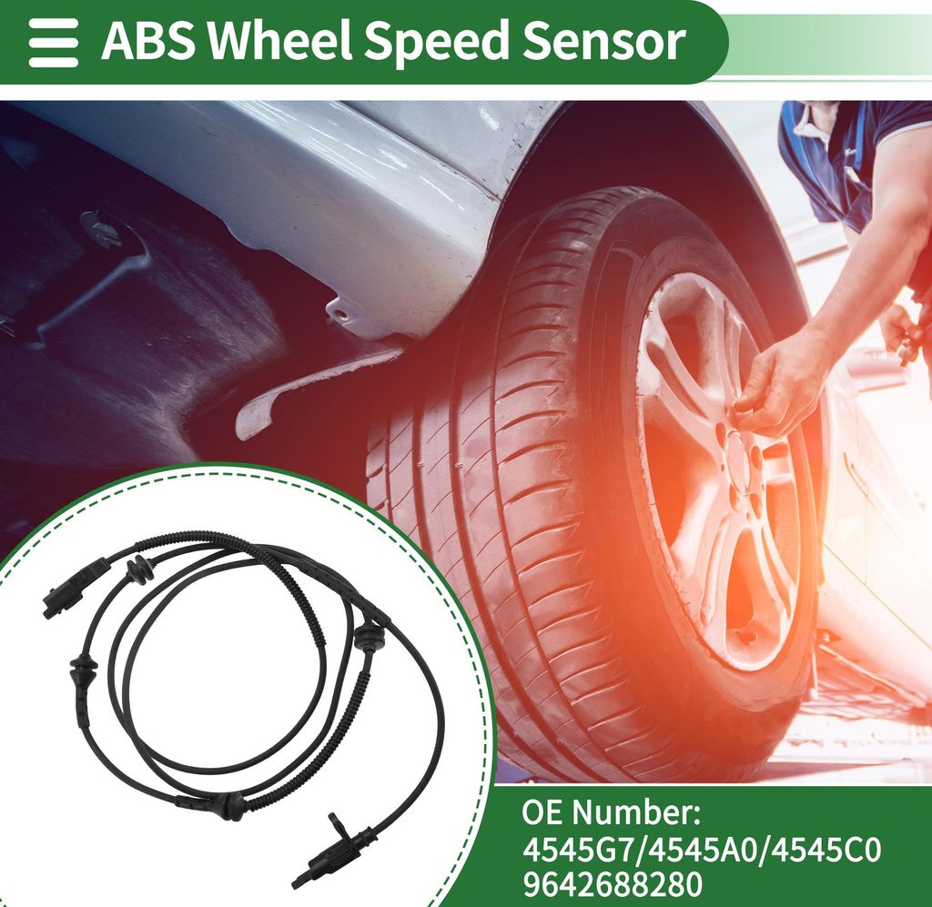 ABS Raddrehzahlsensor hinten links rechts ABS Sensor Antiblockiersystem Sensor Nr. 4545G7/4545A0/4545C0/9642688280 für PEUGEOT 407 2004-2011
