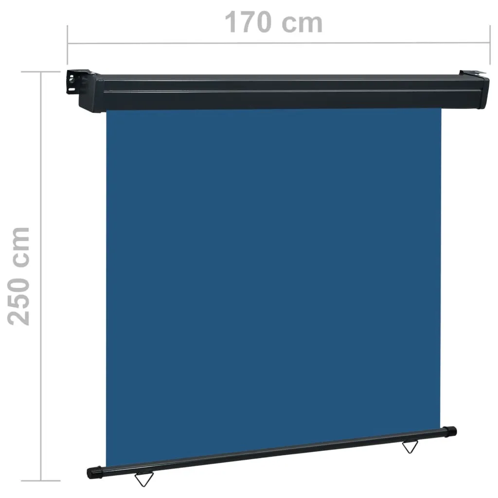 Tenda Balcone Laterale 175x250 cm Blu vidaXL | Facile Montaggio - 9