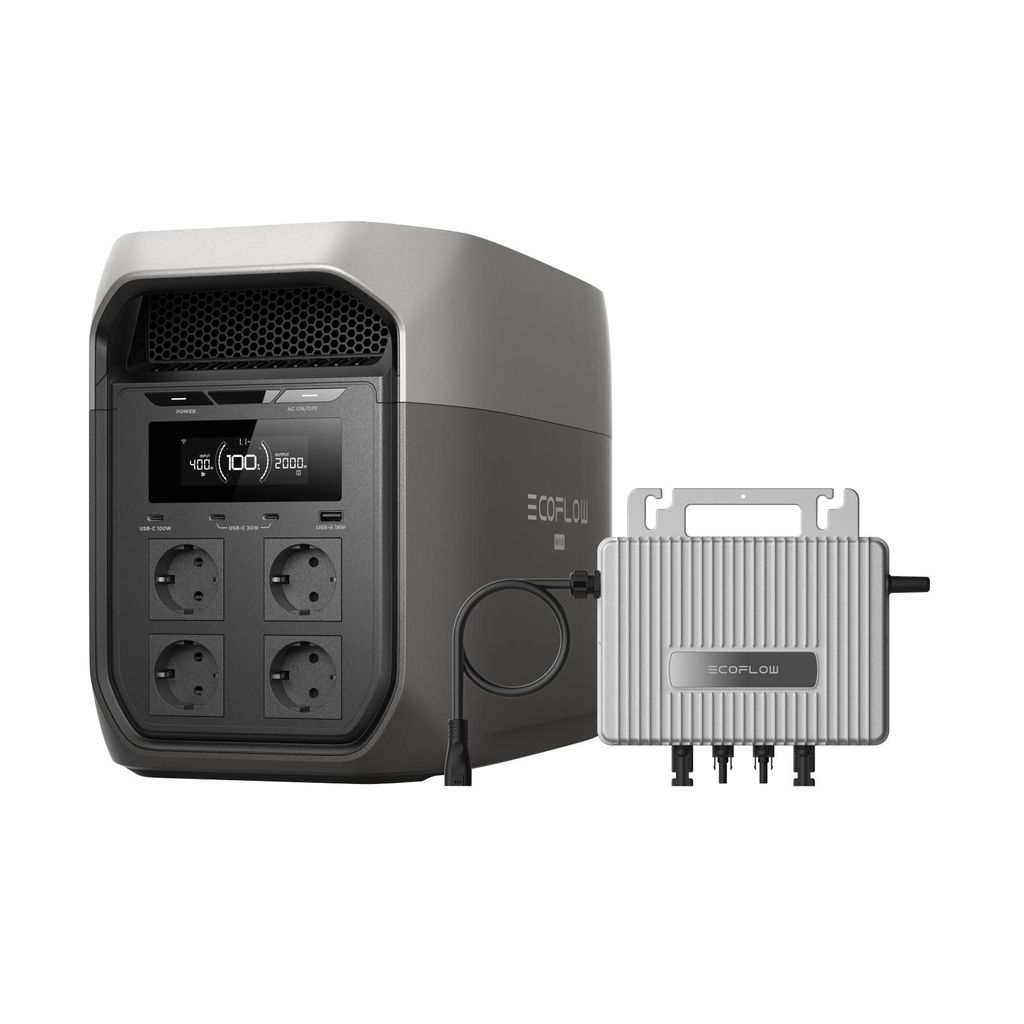 EcoFlow Delta 3 Max tragbare Powerstation 3600Wh, 0% VAT WLAN Stream Mikrowechselrichter 800W, LiFePO4-Batterie