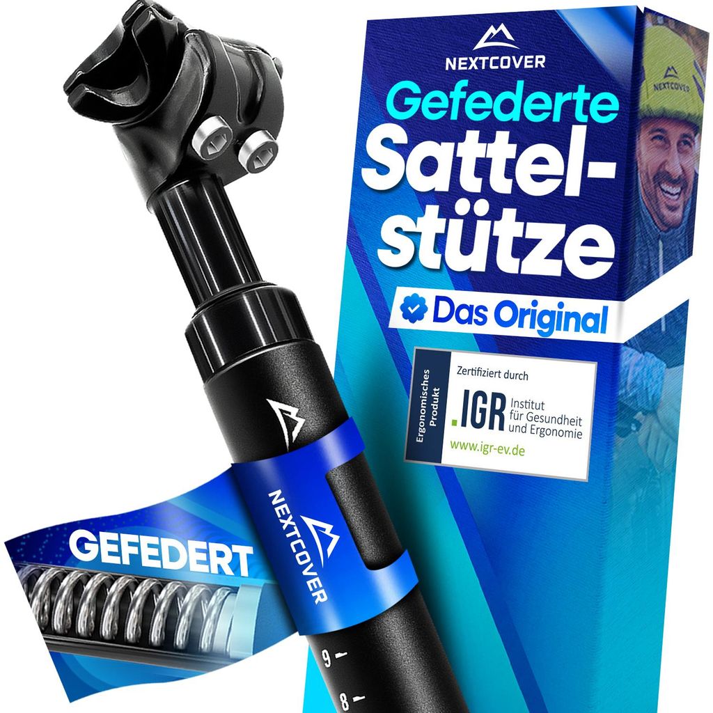 NEXTCOVER® Sattelstütze gefedert - Das Original - mit Produktbild 