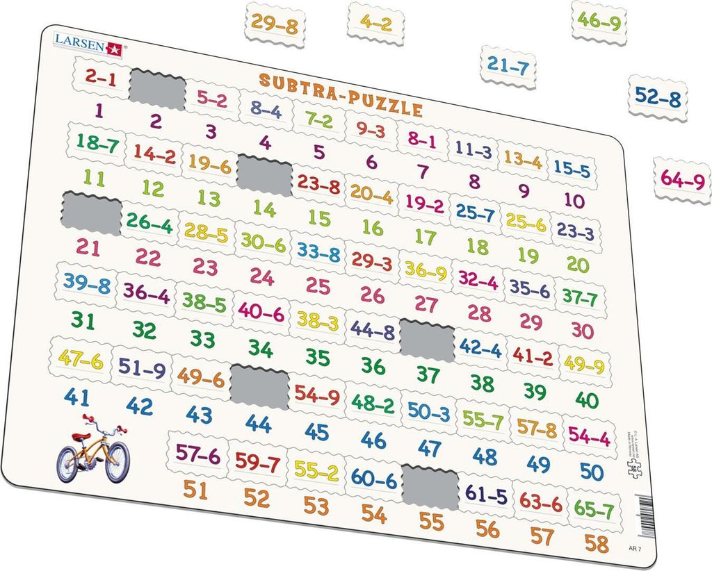 Larsen Subtra-Puzzle Subtraktionsaufgaben58-tlg.