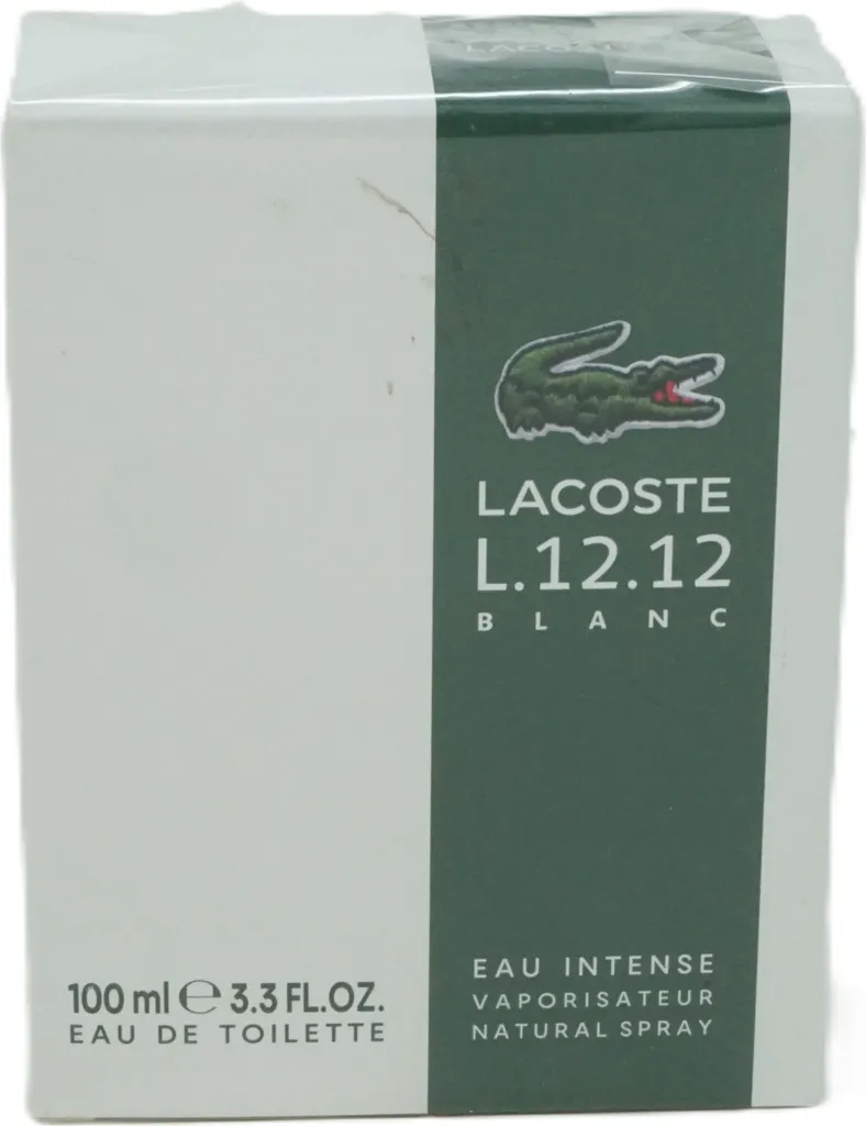 Eau de Lacoste L.12.12 Blanc Eau Intense pour Homme - Sillage Cuir et Vétiver