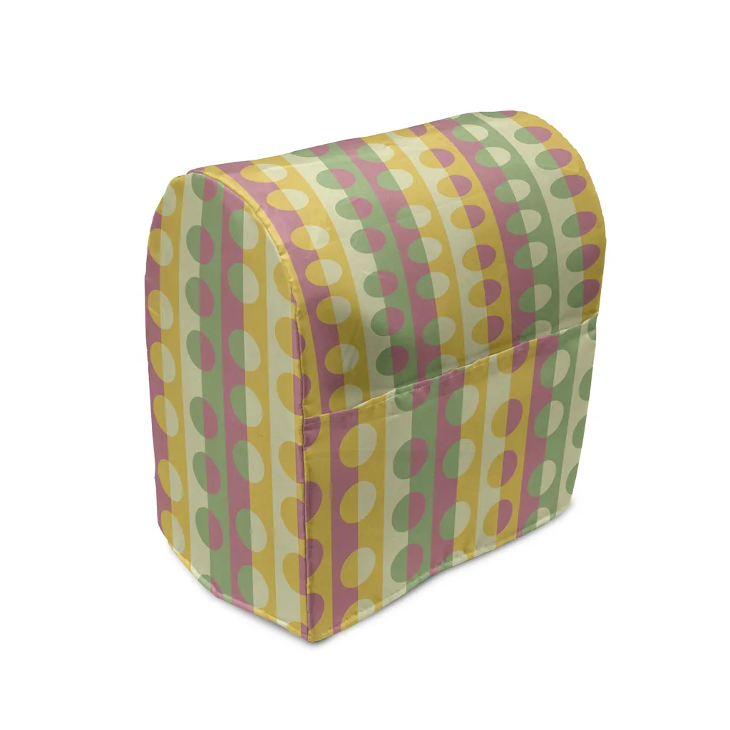 ABAKUHAUS Copertura Frullatore Retro Geometric Stripe con Tasche 36x39x24cm