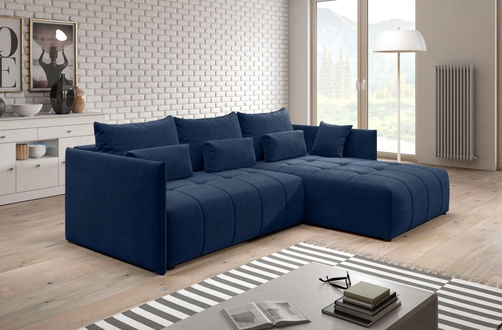 Designer-Sofagarnitur ILONIE - blau