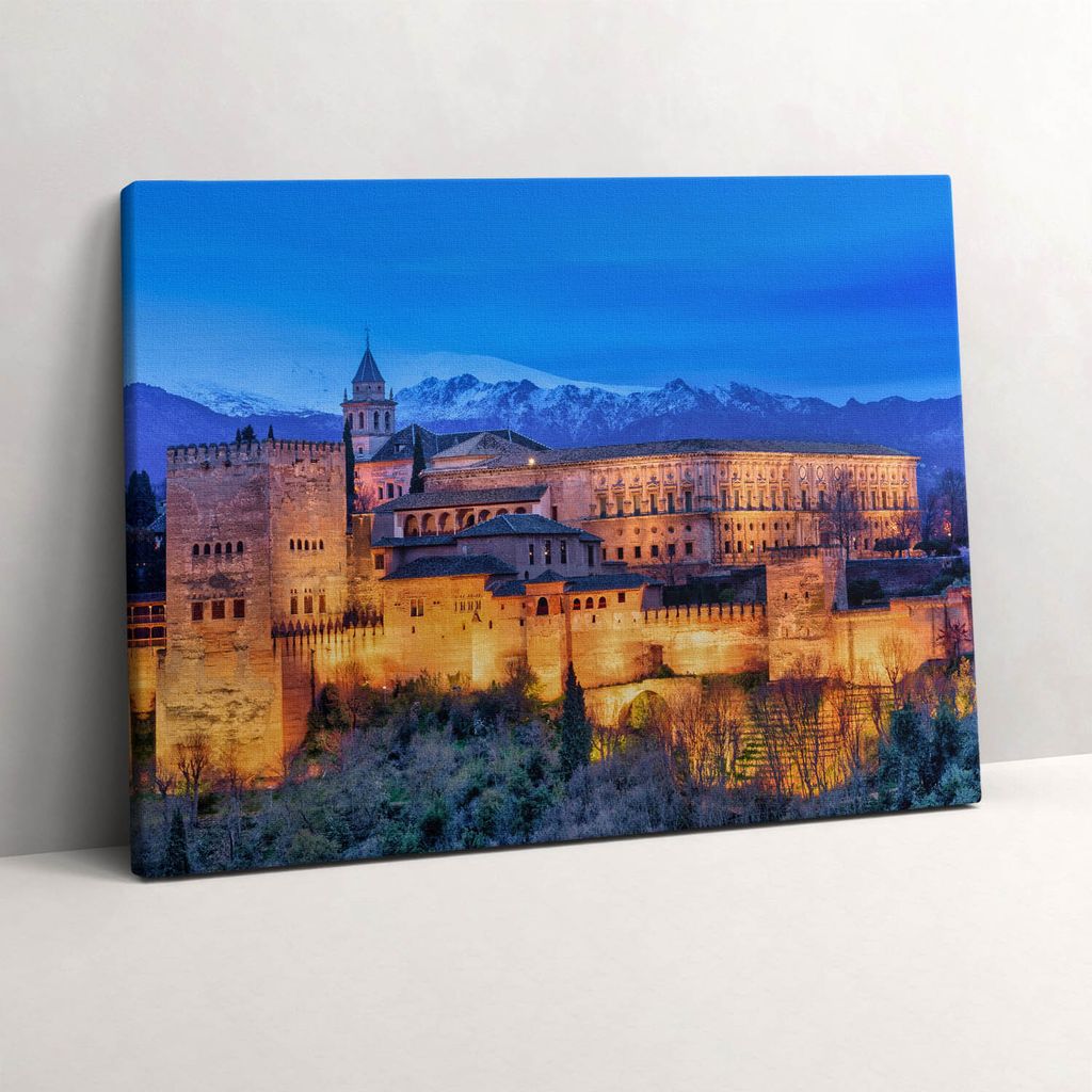 Stadtmauern von Granada Andalusien – Leinwandbild Wandbild – 80x60 cm – Leinwandbilder – Wandbilder – Schlafzimmer – Flur
