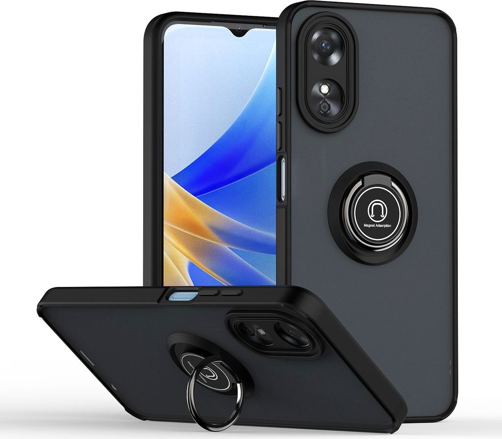 OPPO A17 Hülle, Ring Halter Ständer Matte Transluzent TPU Produktbild 
