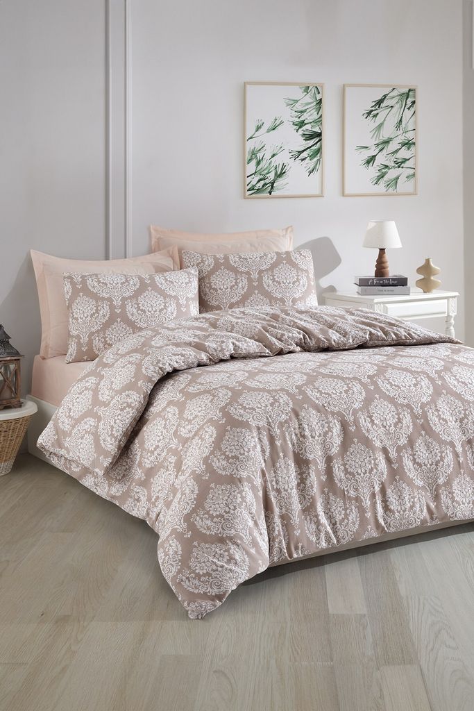L'Essentiel Linge de Maison, Super-King-Size-Bettbezug-Set (EU) (IT), Post - Brown, 65 % BAUMWOLLE / 35 % POLYESTER, Braun, 260 x 220 cm