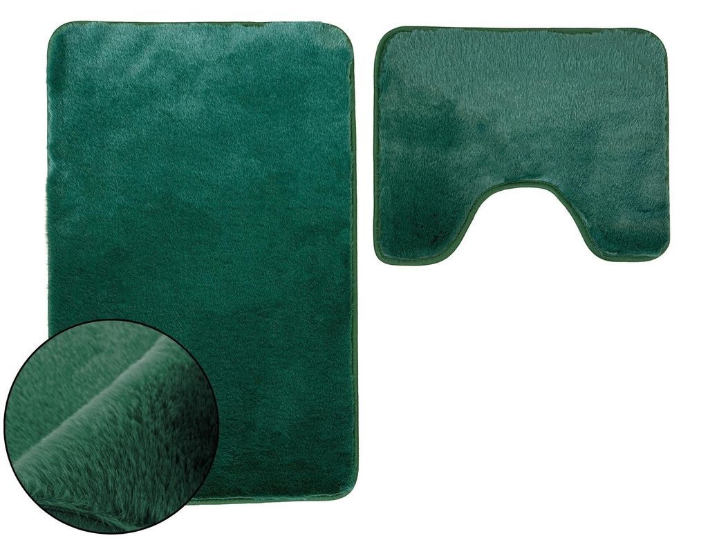 Badematte Badteppich Badvorleger Lombok Grün 2 TLG 50x80 cm Produktbild 