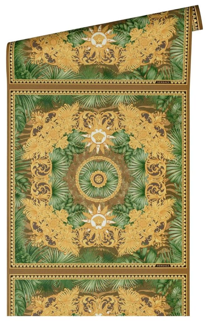 Dschungel-Tapete Versace Grün Gold Braun | 387033 Produktbild 