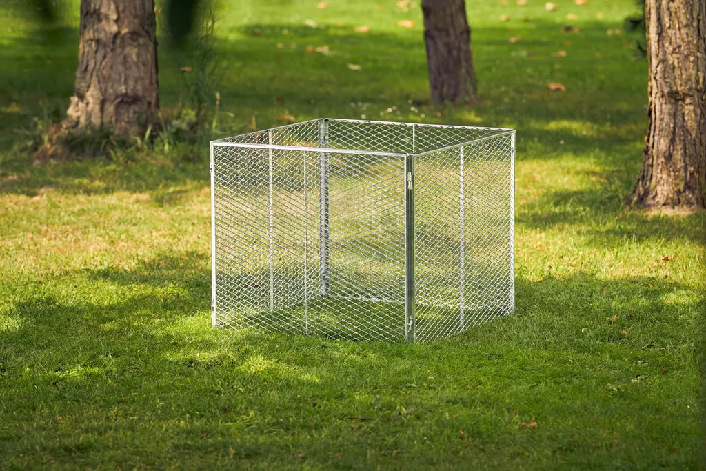 Composteur extérieur aéré en métal déployé robuste et démontable - 5