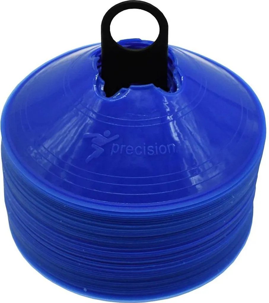 Coupelles de marquage sportives bleues Precision lot de 50 plots 20cm