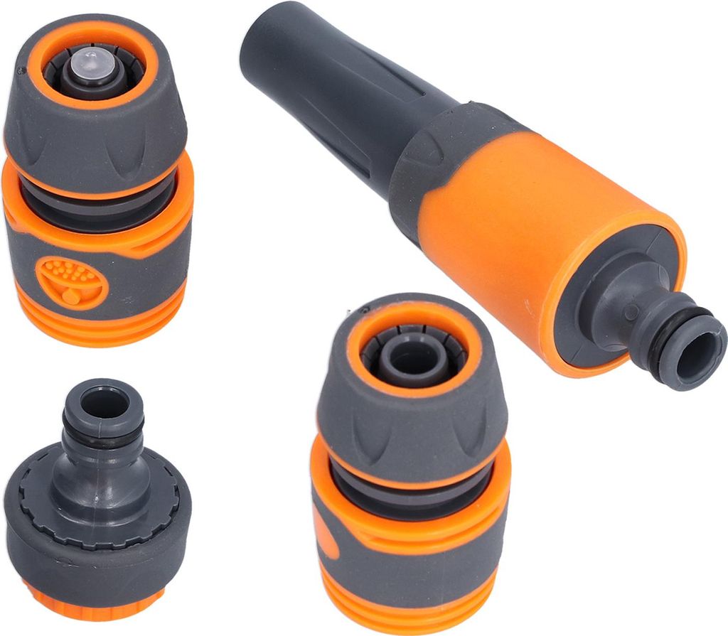G1/2 Wassersprüher Set ABS Gartenschlauch Düse für Garten Auto Outdoor Haustiere Baden
