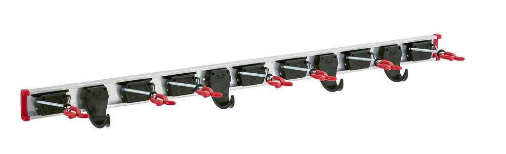 Bruns Gerätehalterschiene 1,00 m, 7 Halter + 4 Haken Produktbild 