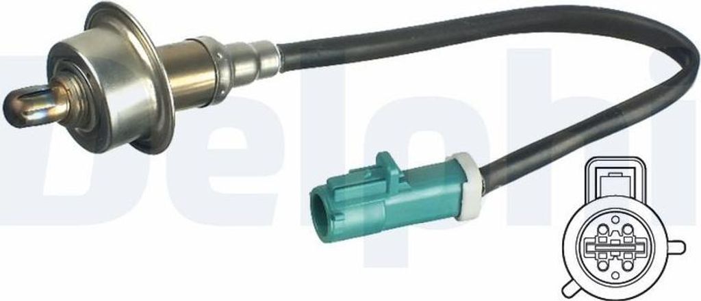DELPHI Lambdasonde für FORD Fiesta Mk6 Schrägheck (JA8, JR8) vor-Kat Beheizt 370mm ES11107-12B1