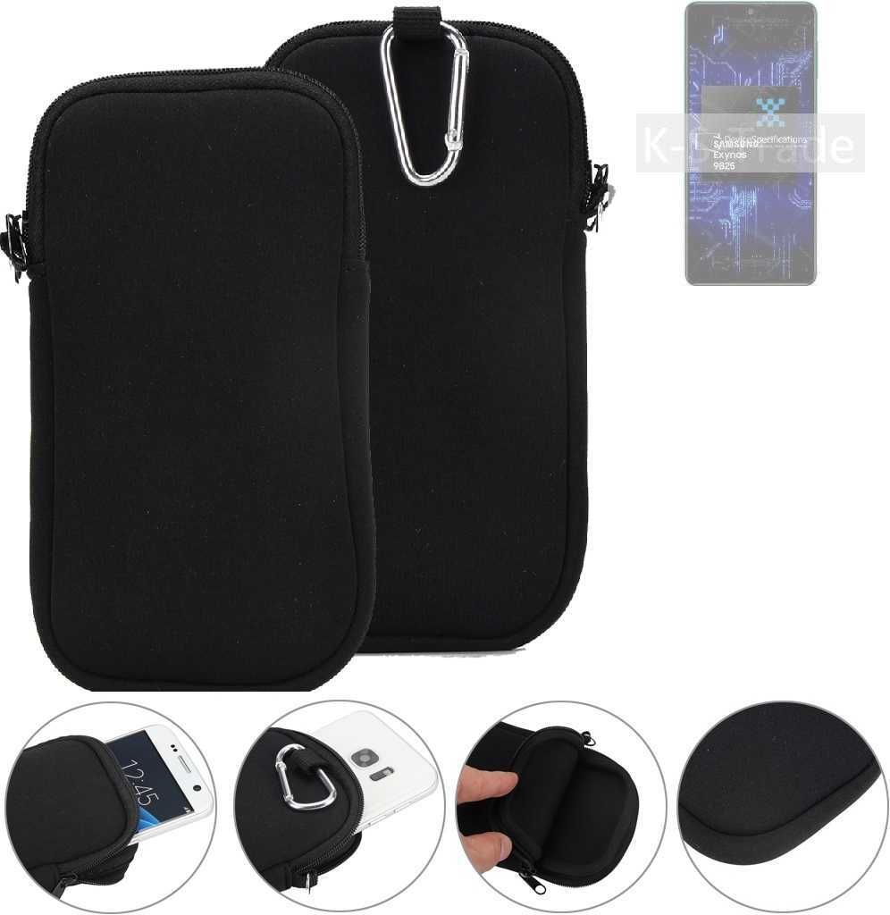 K-S-Trade Neopren-Hülle Handyhülle kompatibel mit Samsung Galaxy M62 Schutzhülle Neoprenhülle Sleeve Schutz-Hülle Gürtel Tasche Case Holster