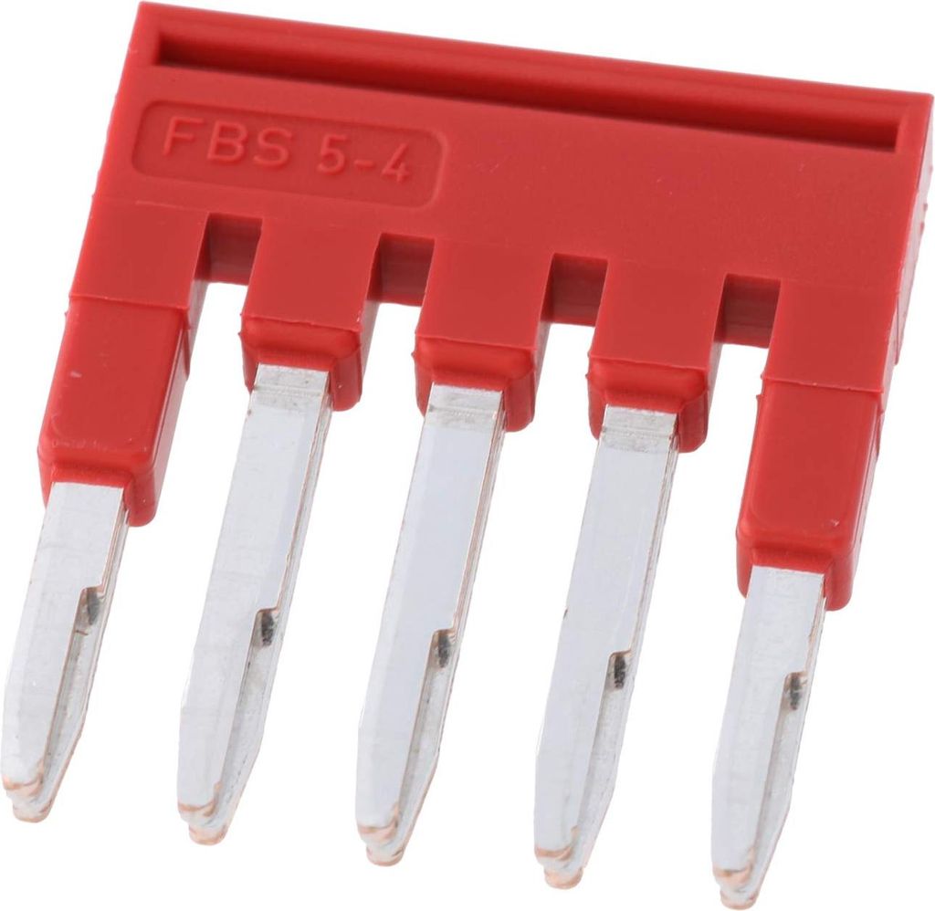 Phoenix Contact Steckbrücke FBS 5-4 Belastungsstrom 17,5A Farbe rot, Werkstoff Kupfer (Cu) - 1 Stück