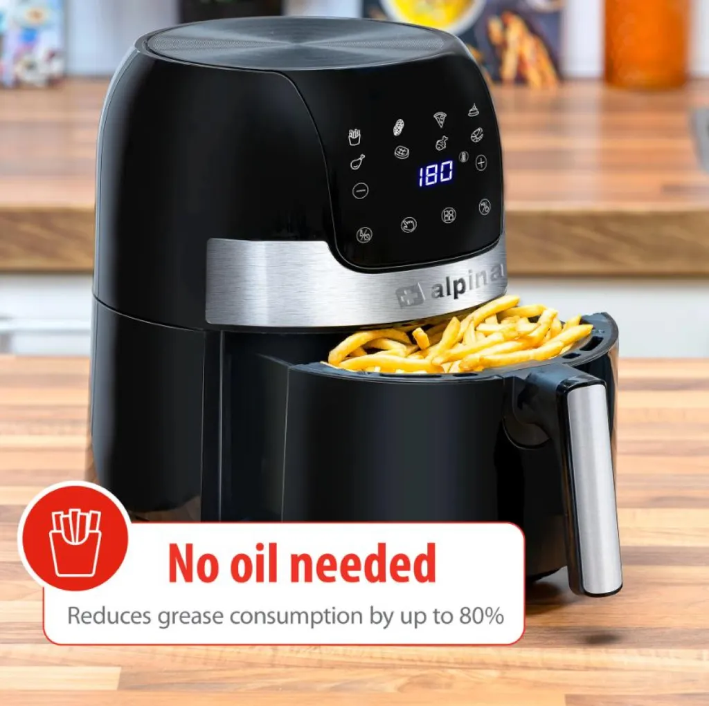 Friteuse à air Alpina 1400W - Écran tactile et thermostat réglable - 7