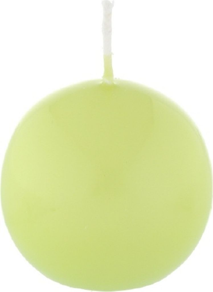 Kugelkerzen Lime Grün, Ø 40 mm, 12 Stück, dt. Kerzen in RAL Kerzenqualität, Kein rußen und tropfen