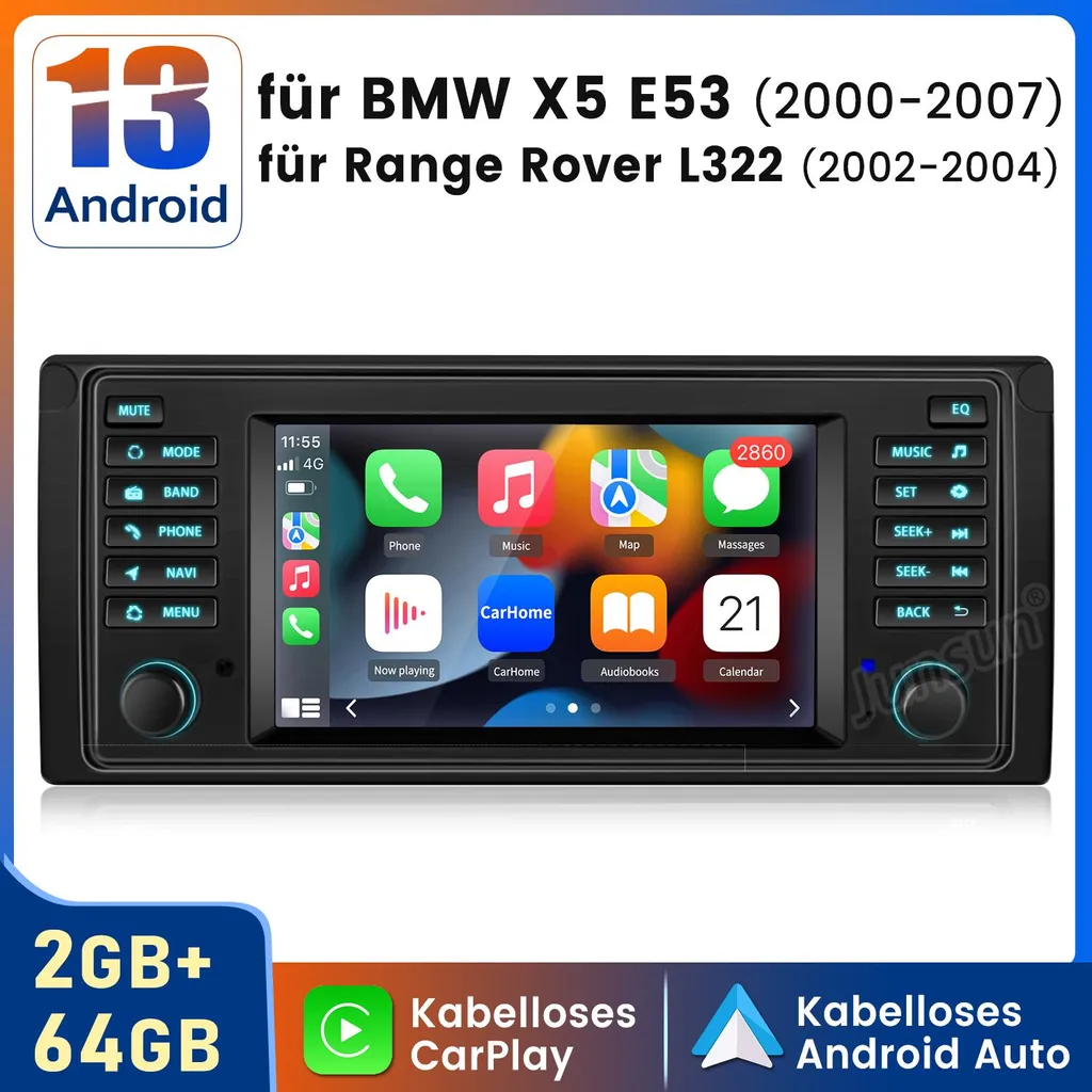 Autoradio BMW X5 E53 7" Android 13 CarPlay GPS: Offerta Imperdibile - 15