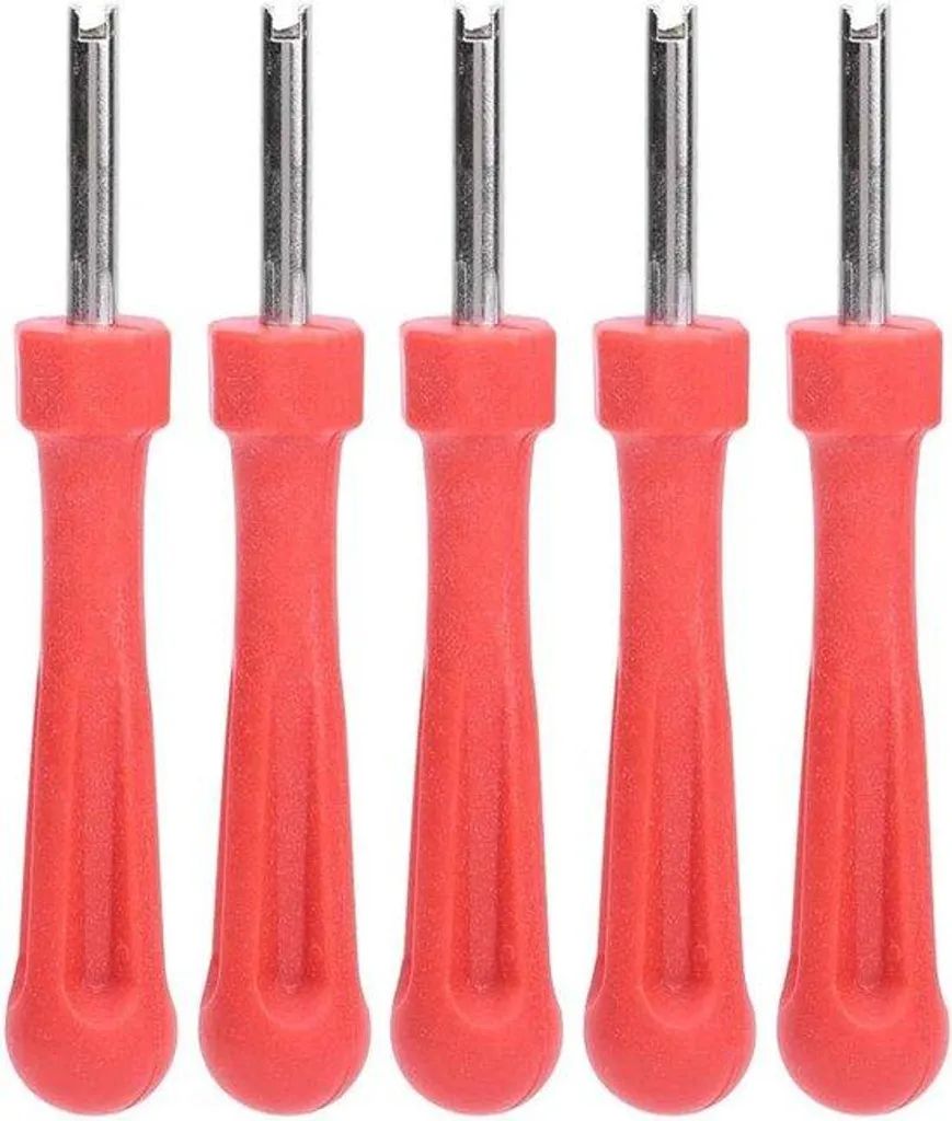 Kit démonte-obus de valve pneumatique complet avec 4 obus de pneu