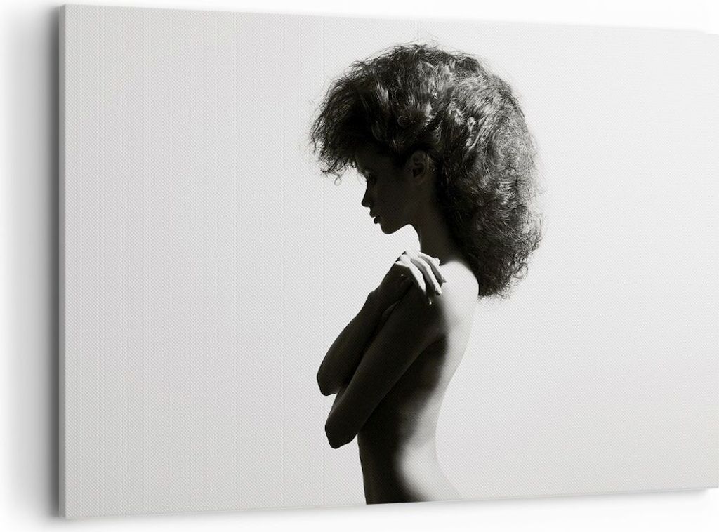 Bild auf Leinwand - Leinwandbild - Einteilig - Frau Nacktheit Körper - 120x80cm - Wand Bild - Wanddeko - Wandbilder - Leinwanddruck - Bilder - Wan...