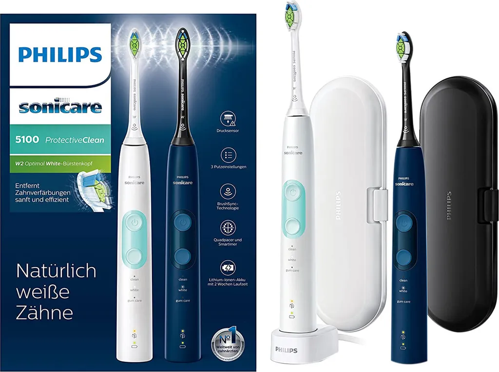 Philips Sonicare 5100 ProtectiveClean Capteur de Pression et 3 Modes Soin - 36